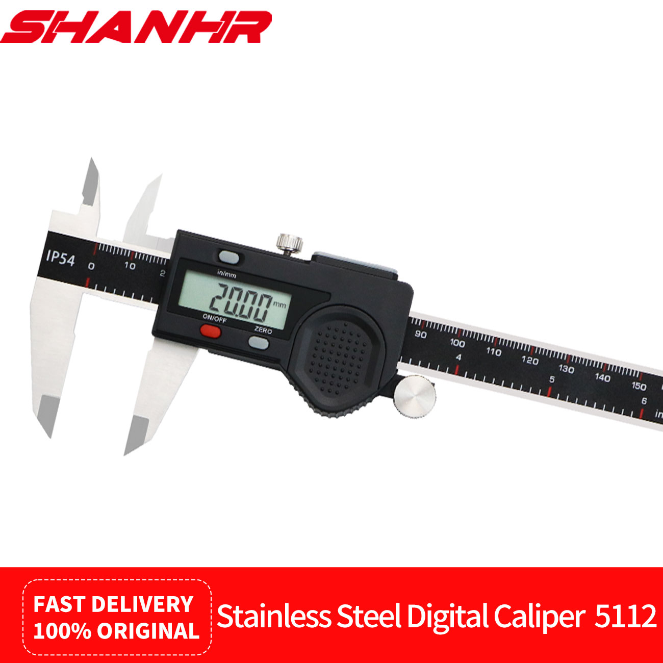 Digital Caliper 150Mm Stainless Steel - Calibro Digitale SHANHR IP54 Impermeabile in