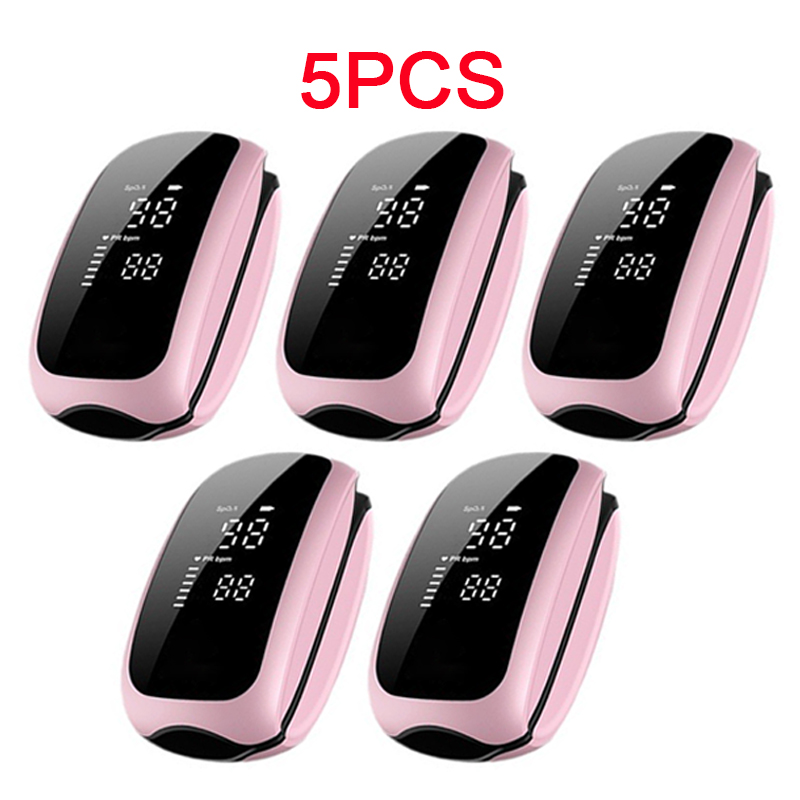 Pulse Oximeter Fingertip Rechargeable - 5 Pezzi Ossimetro Medico Ricaricabile con