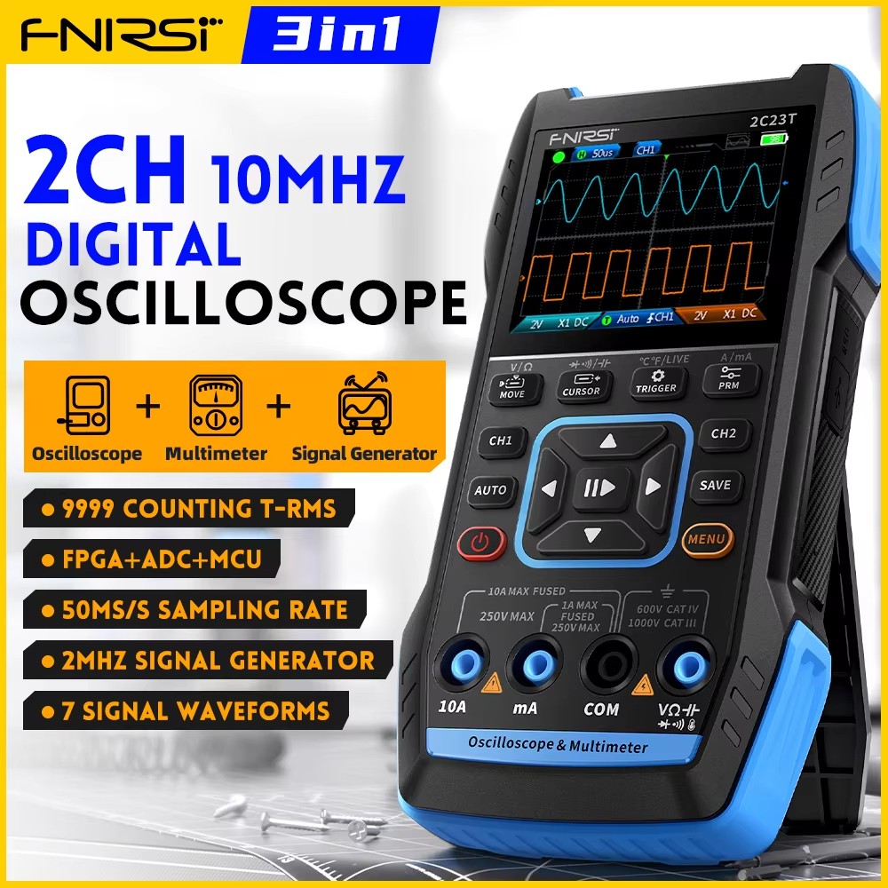 Fnirsi Digital Oscilloscope Handheld - FNIRSI 2C23T Multimetro oscilloscopio digitale portatile