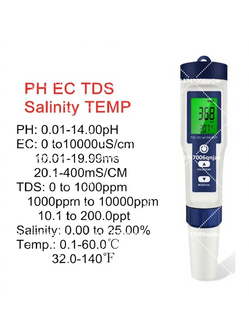 Misuratore digitale 5-in-1 per - Ph Meter Digital Water Tester recensione e prezzo