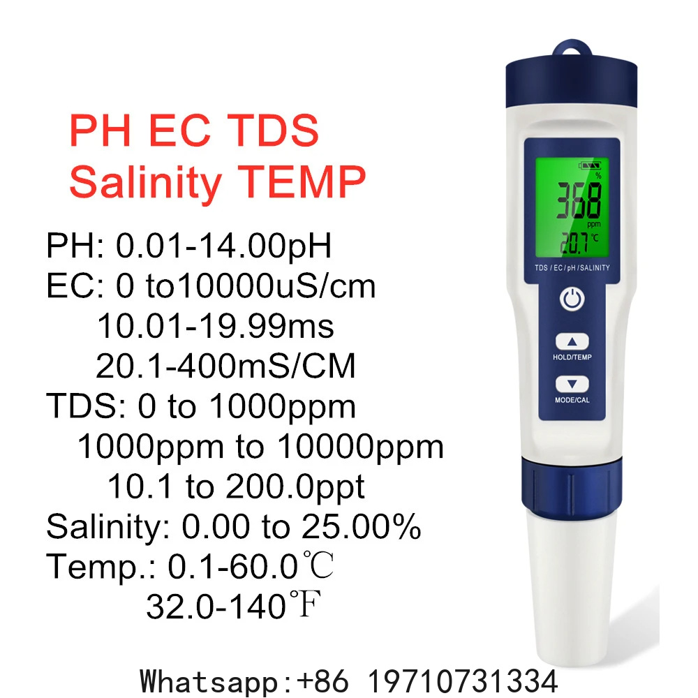 Misuratore di pH digitale 5 in - Ph Meter Digital Water Tester recensione e prezzo