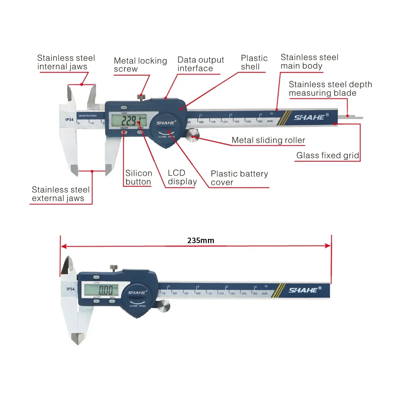 Calibro digitale SHAHE, strume - Digital Caliper 150Mm Stainless Steel recensione e prezzo