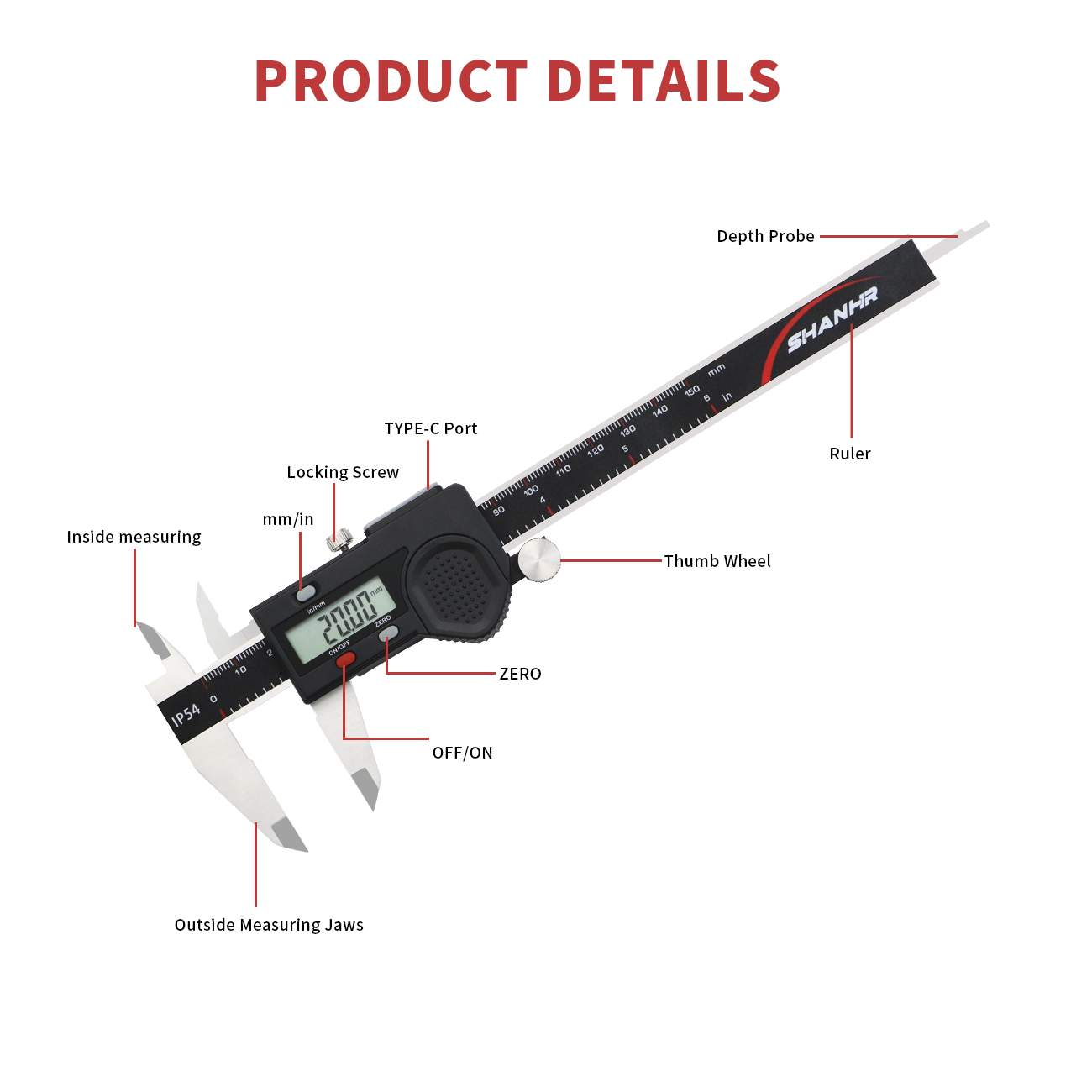 Calibro Digitale SHANHR IP54 I - Digital Caliper 150Mm Stainless Steel recensione e prezzo