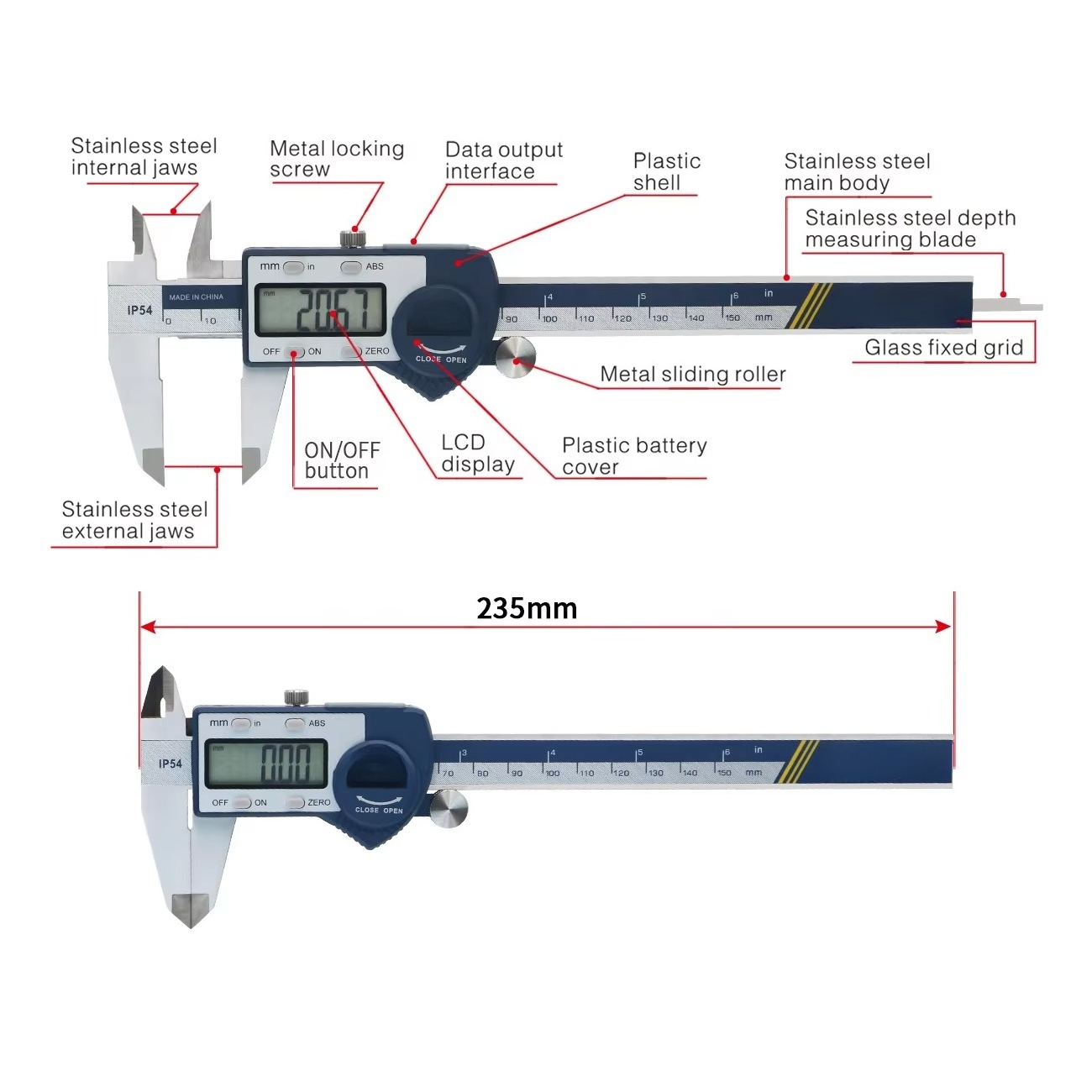Calibro a corsoio digitale IP5 - Digital Caliper 150Mm Stainless Steel recensione e prezzo
